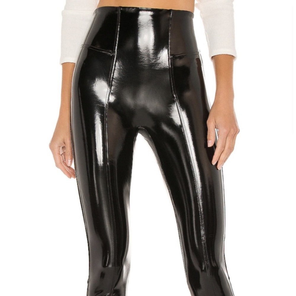 NWT Spanx patent faux leather leggings size small